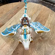 Lego Elves White Dragon and Emily Minifig. Dragon 100% Complete.