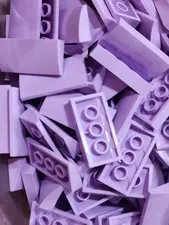 Lego 88930 Lavender Qty 104 NEW Slope, Curved 2 x 4 x 2/3 withBottom Tubes