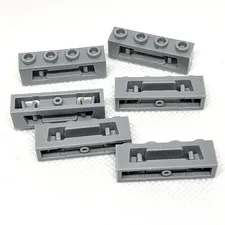 LEGO Parts Light Bluish Gray Projectile Launcher 1 x 4 Inside Clips- 16968 QTY 6