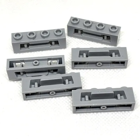 LEGO Parts Light Bluish Gray Projectile Launcher 1 x 4 Inside Clips- 16968 QTY 6