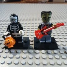 Lego Minifigures Series 14 Frankenstein and Skeleton Man Lot