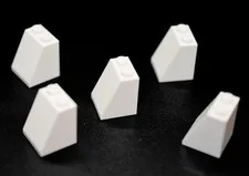5 LEGO White 2x2x2 Slope 65° angle sloped brick steep roof 3678 4234525