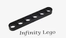 8 LEGO Technic Black Beam 6 x 0.5 Thin (28570 32063) - 8 Pieces