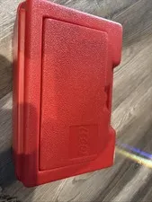 Classic Lego Red Storage Brick Carrying Case VTG 1982 Size 11” X 7” Made In USA