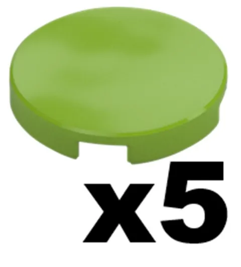 Lego New Lime Green Tile Round 2 x 2 Bottom Stud Holder Qty 5 Part 14769 GR5 