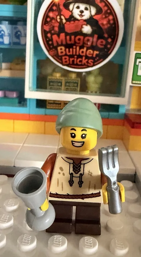 Lego Medieval Peasant Boy Minifgure With Accessories 