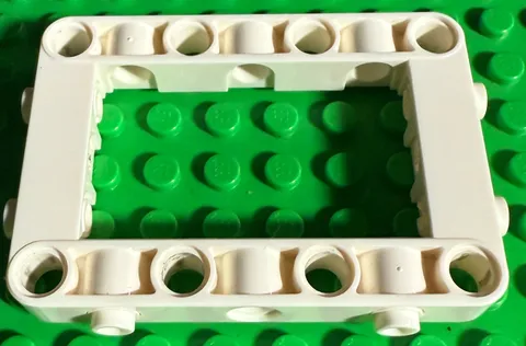 LEGO Technic Liftarm Modified Frame Thick 5 x 7 Open Center White NASA & League