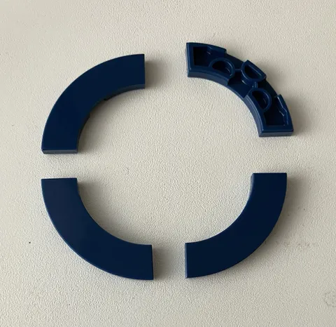LEGO 4x NEW Pieces Tile 3x3 Round Corner Macaroni DARK BLUE #79393