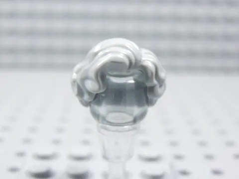 LEGO Light Bluish Gray Female Girl Short Hair Minifig Curled Wavy BQ