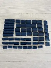 LEGO DARK BLUE LOT 55 PCS 3X2 2X8 2X3 BRICK SLOPE VARIETY EARTH NAVY BLUE