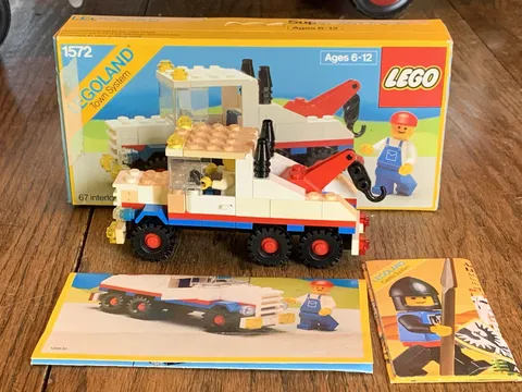 Lego Classic Town - Wrecker Set 1572 Super Tow Truck Minifigure, Box & Booklet