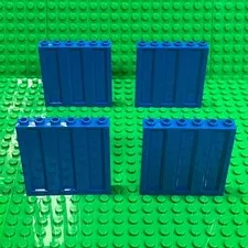 Lego Panel Corrugated Profile 1 x 6 x 5  - Blue 4 Pack  (23405)