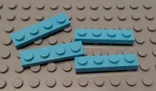 LEGO Lot of 4 Medium Azure 1x4 Plate Pieces Girls Friends Disney Princess