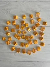 LEGO BRIGHT LIGHT ORANGE LOT 45 PCS 2X1 2X2 BRACKETS VARIETY BUILDING PIECES