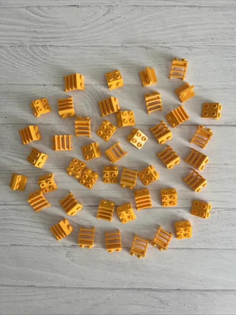 LEGO BRIGHT LIGHT ORANGE LOT 45 PCS 2X1 2X2 BRACKETS VARIETY BUILDING PIECES