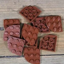 LEGO 30357 Reddish Brown Plate Round Corner 3 x 3 Qty 10