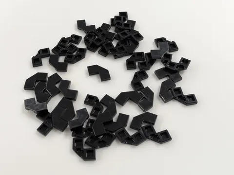 Lego x50 New Black Tile, Modified Facet 2 x 2 # 27263 MOC Bulk Parts Lot
