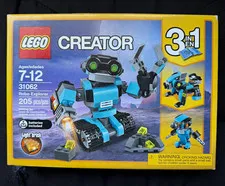 LEGO Creator 31062 Robo Explorer 3-in-1 Light Brick Set 205 pcs Ages 7-12