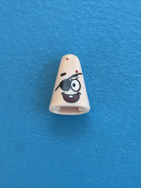 LEGO - Spongebob - Minifig,  Head, Modified Patrick with Eye Patch - Flesh
