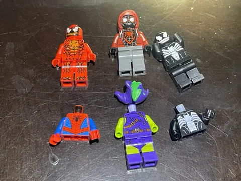 LEGO Marvel Minifigures & Parts Lot Carnage Spider-Man Venom (2pc)