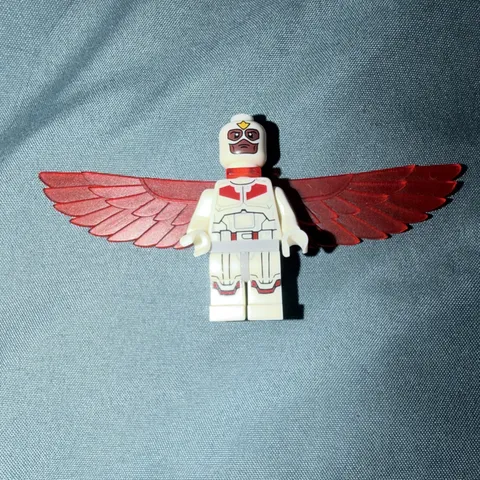 LEGO Minifigure White Suit w/ Trans-Red Winged Wings Accessory Plastic