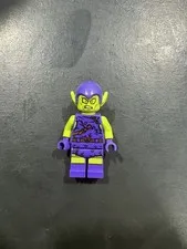 LEGO Super Heroes Green Goblin Minifigure Spider-Man Lime Skin 76133 sh0545 Used