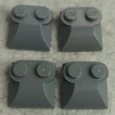 LEGO 47457 Slope Curved with 2x2 Studs and Curved Sides Dark Bluish Gray x4