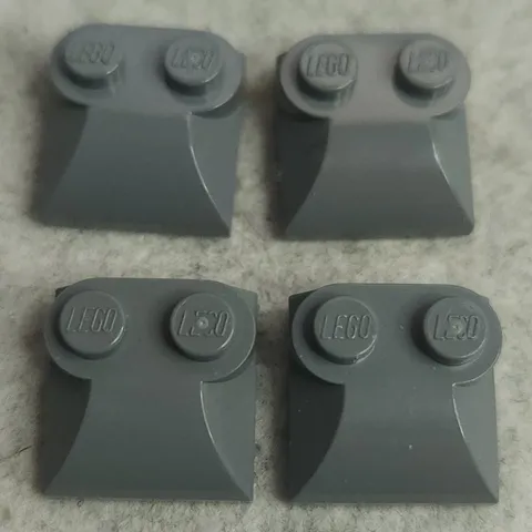 LEGO 47457 Slope Curved with 2x2 Studs and Curved Sides Dark Bluish Gray x4