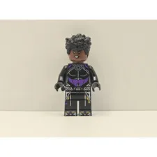 LEGO Marvel Shuri Minifigure sh0843 Black Dark Purple Top New Wakanda Hero