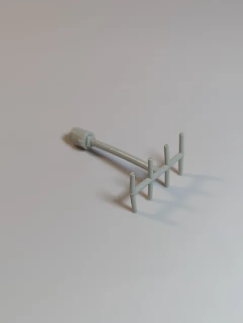 LEGO Vintage LIGHT GRAY Space Antenna w/ Side Spokes 3144 6970 493 928 (Damaged)