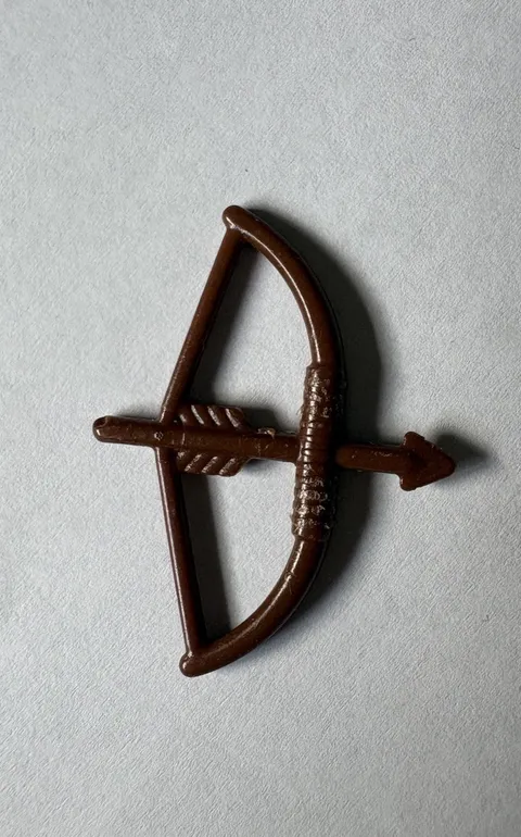 Vintage LEGO Brown Longbow with Arrow 4499 Classic Castle Minifigure Weapon