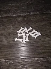 ☀️NEW Lego MINIFIG MINIFIGURE 10x SHORT WHITE BONES Cat Dog Animal Pet Food Set