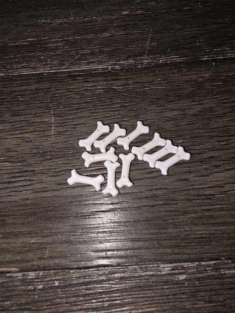 ☀️NEW Lego MINIFIG MINIFIGURE 10x SHORT WHITE BONES Cat Dog Animal Pet Food Set