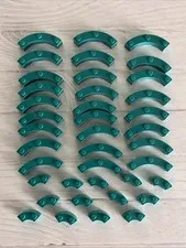 LEGO LOT DARK TURQUOISE 39 PCS MACARONI BRICK VARIETY