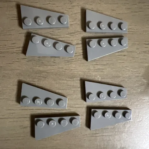 LEGO 41770 41769 Dark Bluish Gray Wedge Plate 4x2 Left Right 4 Pairs 8 Pieces