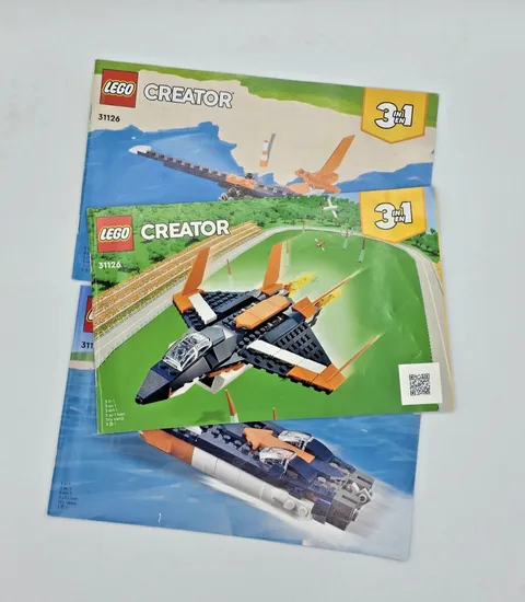 LEGO CREATOR Supersonic Jet 31126 Speedboat Helicopter Instruction Manuals Only