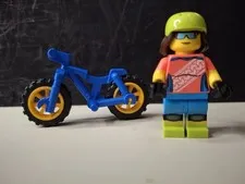 LEGO Minifigures Series 19 Mountain Biker 71025  With Bike & Two-Sided Head
