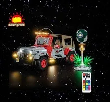 Brick Shine -GC Light kit for Lego Jurassic Park Jeep Wrangler 77984 (NEW)