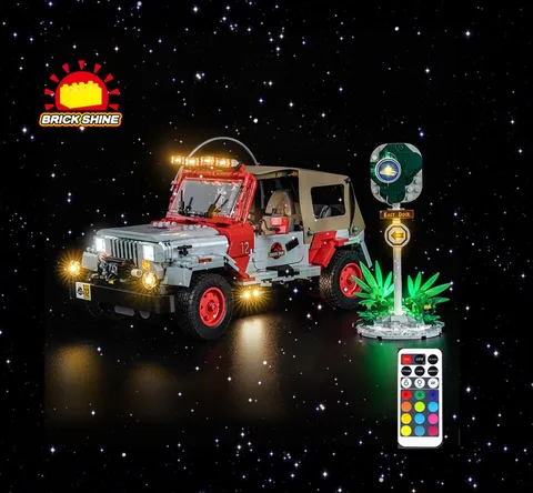Brick Shine -GC Light kit for Lego Jurassic Park Jeep Wrangler 77984 (NEW)