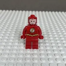 LEGO DC The Flash Minifigure Sh087 Comics Super Hero Missing Helmet