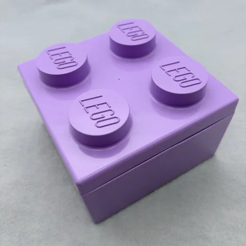 LEGO Purple Storage Brick 2x2 Cube 4 Stud Container Box
