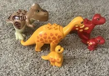 Lego Duplo Dinosaur Figures Lot of 5 With Play Wear