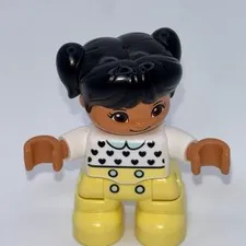 LEGO Duplo Child Girl Figure with Little Hearts Pattern 248H9