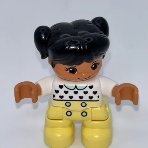 LEGO Duplo Child Girl Figure with Little Hearts Pattern 248H9