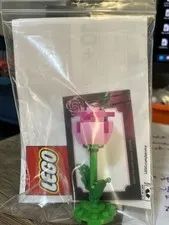LEGO Bright pink Rose mini build Botanicals Valentine Day flower READ DESCR