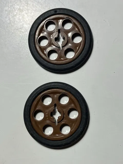 LEGO Technic Wedge Belt Wheel (Pulley)  With Black Rubber Tire