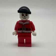 Lego Santa Skeleton Minifigure Christmas Halloween Red Outfit