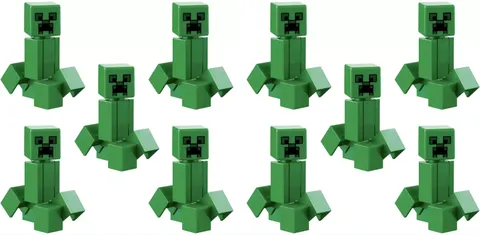 LEGO Creeper Minifigure Mob Minecraft LOT of 10x 21263 21184 21147 21135 21155