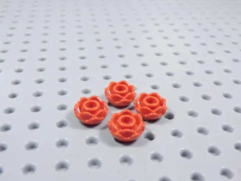 LEGO Lot of 4 Red Rose Flowers Petals Minifig AZ