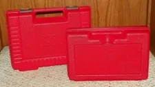 LEGO - Storage Case w/ Molded Handle & Panel Opening (X2) - Red
